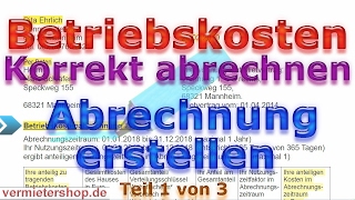 Nebenkostenabrechnung als Vermieter korrekt erstellen  Streit vermeiden  Vermietershopde [upl. by Nevaed]