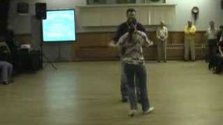 Peter Strom and Ramona Staffeld demonstrate social Lindy Hop [upl. by Adnorahs]