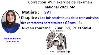 SVT Biof Correction national 2021 SM lois statistiques  Dihybridisme [upl. by Anoet]