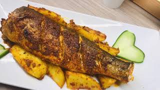 Oven Baked Whole Spicy Fish  Sea Bass Fish Recipe  Taste Assured [upl. by Navarro929]