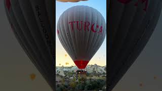 Cappadocia Turkey 🇹🇷 turkey cappadocia hotairballoon sunrise [upl. by Gwendolen]