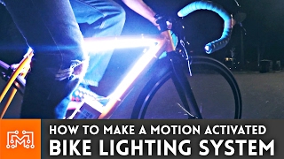 Motion Activated Bike Lighting Prototype using Arduino 101  How To  I Like To Make Stuff [upl. by Nonnag]