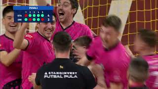 STANOINVEST FUTSAL PULA vs FUTSAL DINAMO 54 polufinale SuperSport HMNK 2324 [upl. by Ayortal]