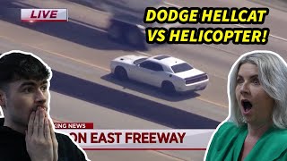 Dodge Challenger Hellcat Outruns Cops and Helicopter in Highspeed Chase British Family Reacts [upl. by Arette]