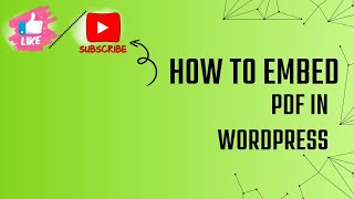 How to embed PDF in WordPress  Classic Editor Gutenberg Block Editor Elementor [upl. by Burnard]