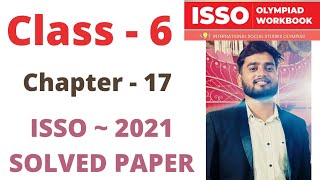 ISSO Social Studies Olympiad Class  6  C  17  ISSO  2021  Solved Paper [upl. by Sayce]