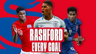 Every Marcus Rashford Goal for England 🦁 All Goals So Far  England [upl. by Annatsirhc]