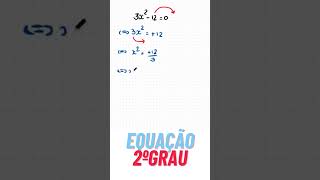 Equação de Segundo Grau equaçãodo2ºgrau matemática shorts [upl. by Eisseb]