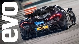 McLaren P1 Flames drifts and an unforgettable noise  evo REVIEW [upl. by Ytsrik538]