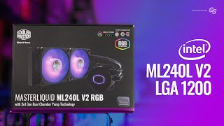 HOWTO Install Cooler Master ML240L V2 RGB on Intel LGA 1200 and 115X Motherboards [upl. by Nnylarac]