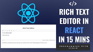 Simple Rich Text Editor in React JS  Rich text editor with all options Mern Stack Course By Suman [upl. by Asilehc415]