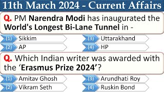 11th March 2024  Top 17 Current Affairs MCQ with Explanation in English [upl. by Nnyleuqcaj651]