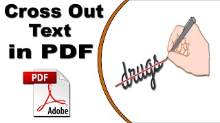 How to Cross Out Text in PDF on Adobe Acrobat Pro 2020 [upl. by Notgnirra]