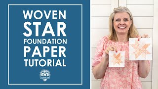 WOVEN STAR Foundation Paper HowTo Beautiful Quilt Block thats been on my wishlist 🤩 Its Sew Emma [upl. by Akla112]