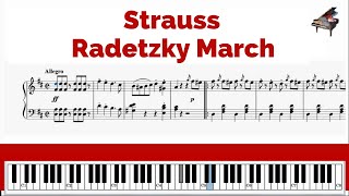 Johann Strauss Sr  Radetzky March piano score [upl. by Anire]