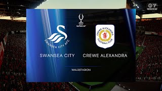 Swansea City U21 vs Crewe Alexandra U21 12082024 Professional Development League EA FC 24 [upl. by Tnayrb]