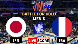 JAPAN vs FRANCE  2024 VNL Mens Volleyball  Battle for GOLD  Live Score [upl. by Anitsua]