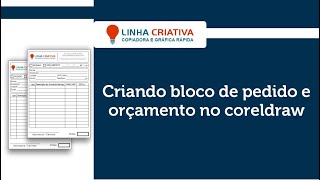 Criando bloco de pedido e orçamento no coreldraw [upl. by Yneffit]