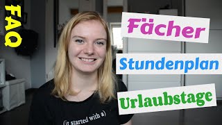 Unterrichtszeiten Stundenplan und Lernzeiten  FAQ  Erzieher Ausbildung [upl. by Essyle372]