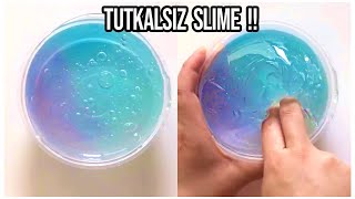 Tutkalsız Borakssız Slime Test 💦 Sakız ile SLime Nasıl yapılır [upl. by Eittam]