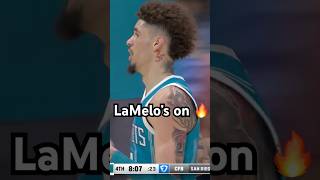 LaMelo Ball’s HEATING UP amp The Hornets Announcer is Charged Up 😤🔥Shorts [upl. by Arathorn]