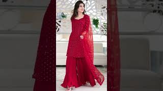 partywear Girlish Wedding Bridal sharara gharara dress Design 2024🥰💘💖 viral song shorts [upl. by Tiebold414]