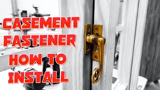 How to Install a Traditional Casement Window Fastener [upl. by Akinahc20]