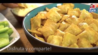 Recetas Doria  Ravioli de pollo Doria frito [upl. by Koeppel795]