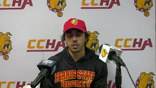 Bulldog Hockey Luigi Benincasa Postgame vs St Thomas Game 1 [upl. by Liesa]