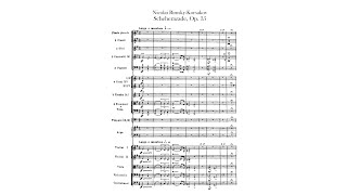 RimskyKorsakov Scheherazade Op 35 with Score [upl. by Ellehsim]