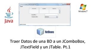 JAVA  Traer datos desde una BD a un control JComboBox JTable y JTable Pt1 [upl. by Deer]