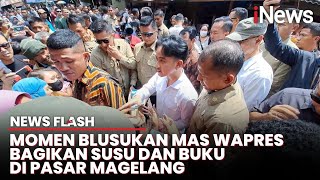 Gibran Blusukan ke Pasar Usai Pulang dari Akmil Magelang BagiBagi Sembako hingga Jajan Pothil [upl. by Anrehs]