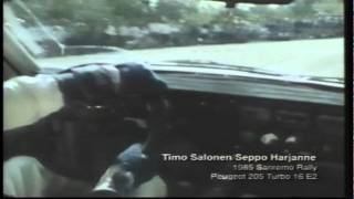 WRC Rally Sanremo 1985 Peugeot205 Turbo16E2 Timo Salonen Cockpit Sound MADNESS Onboard [upl. by Hoffert840]