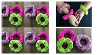 Ligas o Donas Para El Cabello Tejidas A CROCHET [upl. by Nywroc]