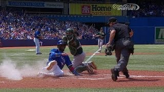 OAKTOR Cespedes throws out Reyes at home [upl. by Ardiekal]