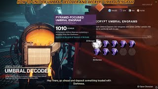 DESTINY 2  HOW TO UNLOCK UMBRAL DECODER AND DECRYPT UMBRAL ENGRAM [upl. by Luane]