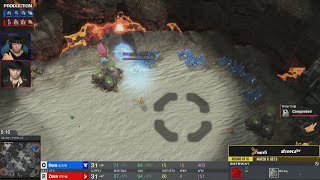 Zouns Double Dirty Protoss Tactics vs Cure  2022 AfreecaTV GSL Super Tournament 1 [upl. by Maryjo]