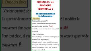 Formule de physique Terminale S 3 [upl. by Rexfourd]