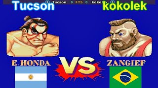 Street Fighter II Champion Edition  Tucson vs kokolek FT5 [upl. by Hardunn411]