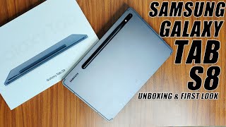 Samsung Galaxy Tab S8 5G Unboxing First Impressions amp Specifications [upl. by Carmelle]