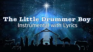 THE LITTLE DRUMMER BOY 🥁 Instrumental With Lyrics  Christmas Carol 🎄 PIANO Cover [upl. by Beka]