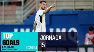 TOP Goles Jornada 15 LALIGA Hypermotion 20232024 [upl. by Cedric266]