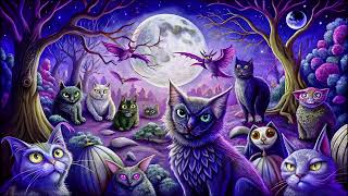 🐈 🐉 Halloween Theme Music  Spooky Cats and Bats 🦇🎃 [upl. by Schnorr]