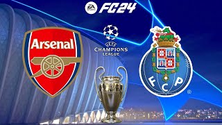 FC 24  Arsenal vs FC Porto  Champions League 2324 RO16 2nd Leg Match [upl. by Maeve2]