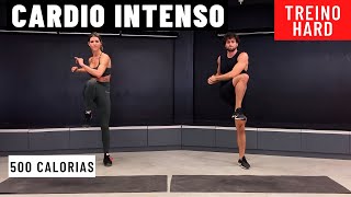 Treino de CARDIO INTENSO completo  500 CALORIAS  Sem equipamentos  Treino HARD [upl. by Anat]