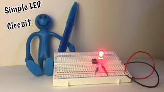 Simple Electronics LED Circuit On A Breadboard [upl. by Atnomed339]