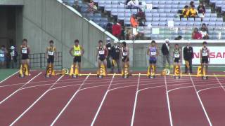 Track and field M100m 準決勝 2組 JrOlympics陸上20111029 [upl. by Harewood382]