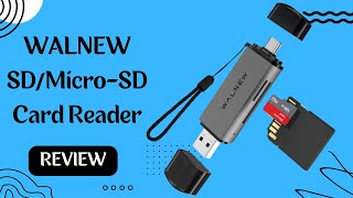 SDMicroSD Card Reader WALNEW USB 30 and USBC to SDTF Memory Card Adapter Review [upl. by Ymmik158]