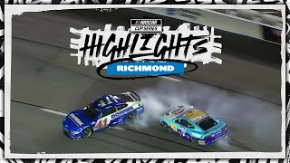 Preece Stenhouse Jr wreck bring out overtime in Richmond  NASCAR [upl. by Refotsirk]