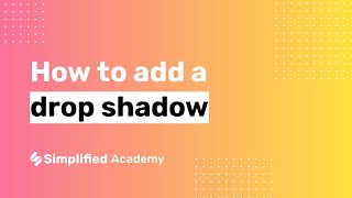 How to add a drop shadow [upl. by Letnahs]